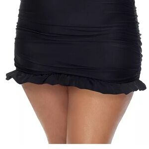NWT Raisins Curve Trendy Plus Size Echo Ruffled Swim Skirt 24W